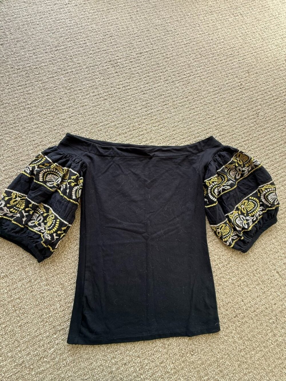 Off the shoulder Embroidered Blouse